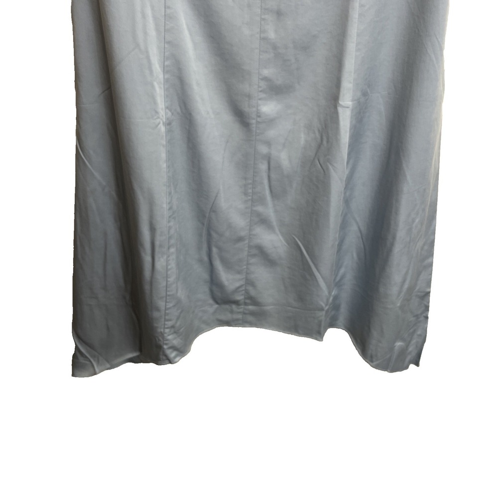 JNSQ FiFi Dress Size 8 NWT $79 Je Ne Sais Quoi Blue Asymmetric Hem Tencel Zip - Picture 4 of 14
